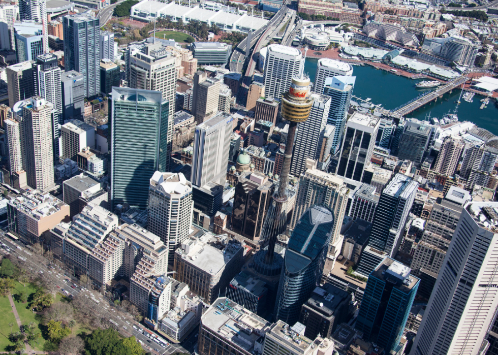 An aerial view of Sydney, Australia