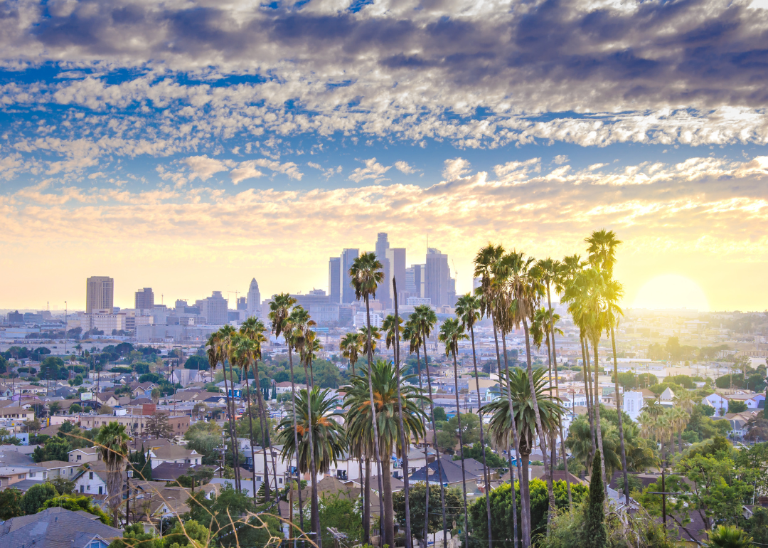 Downtown Los Angeles as viewed from a distance.