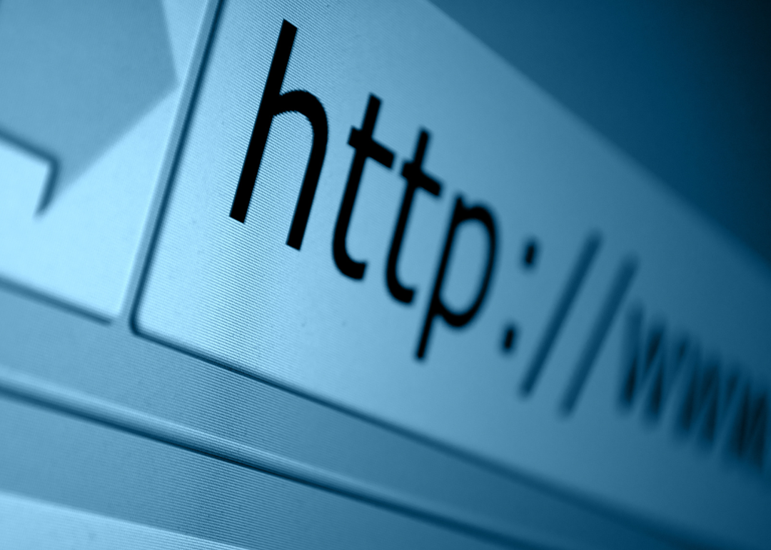 A close-up of a web address in an internet browser