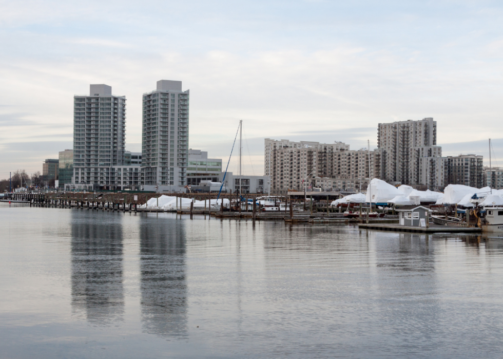 The marina in Stamford, Connecticut