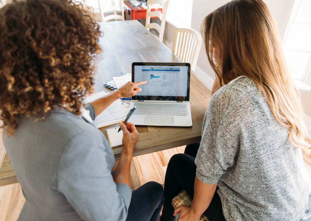 A personal financial advisor helping a client