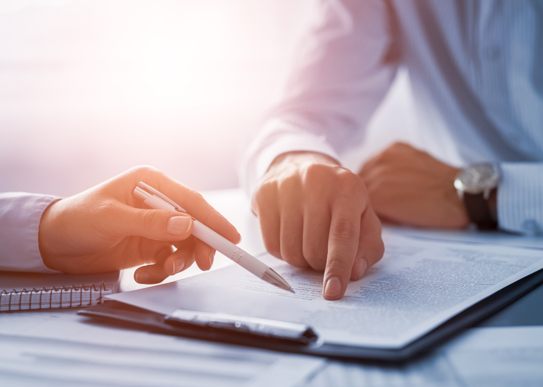 A labor relations specialist reviewing a contract