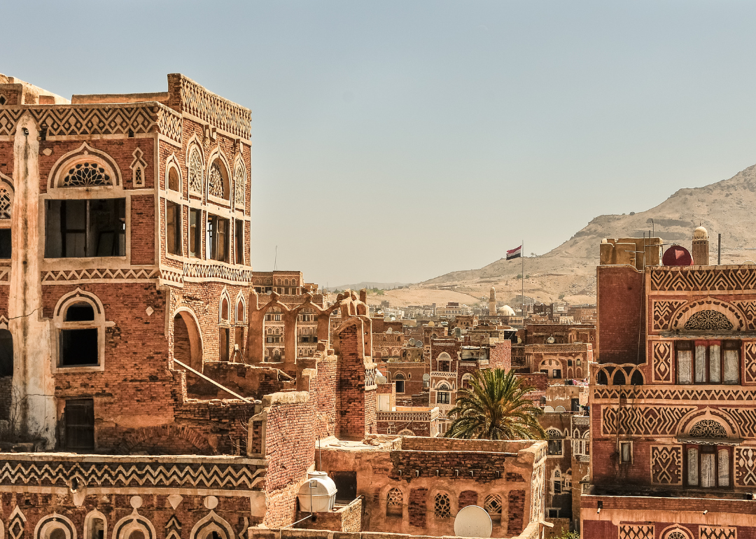Beautiful architecture in Sanaa, the capital of Yemen