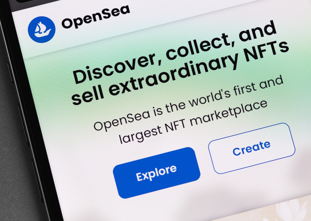 A phone open to OpenSea