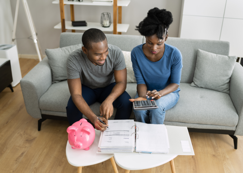 A young couple planning for retirement