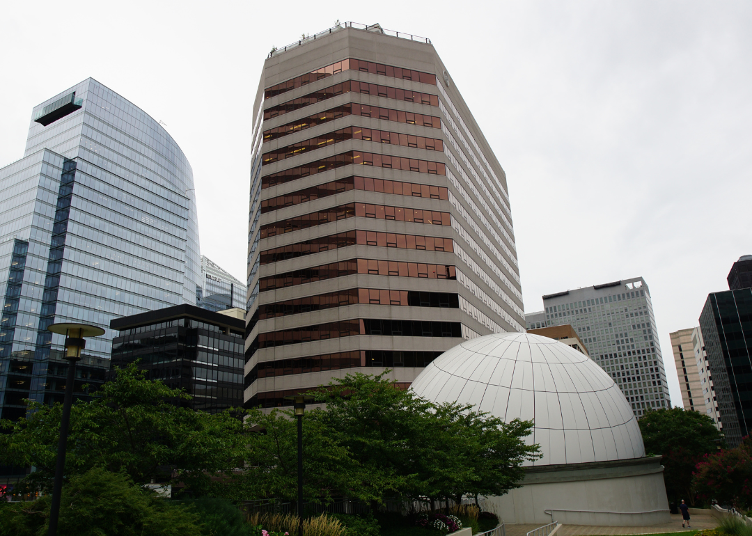 Office towers in downtown Arlington.