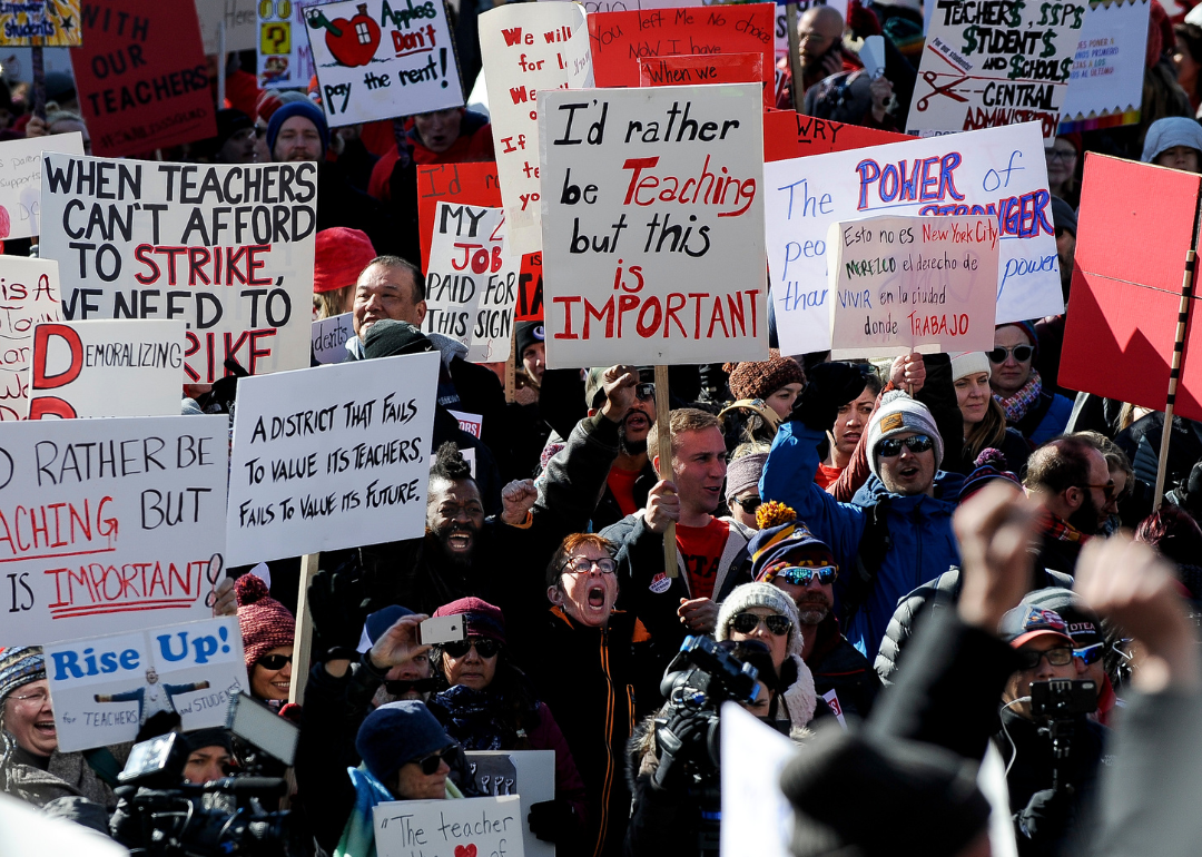 Denver teachers and supporters striking for better pay