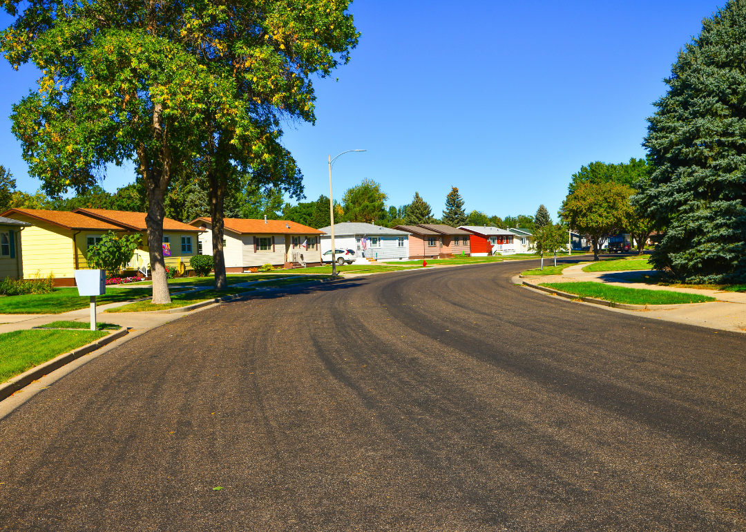 A modern residential neighborhood in Bismarck.