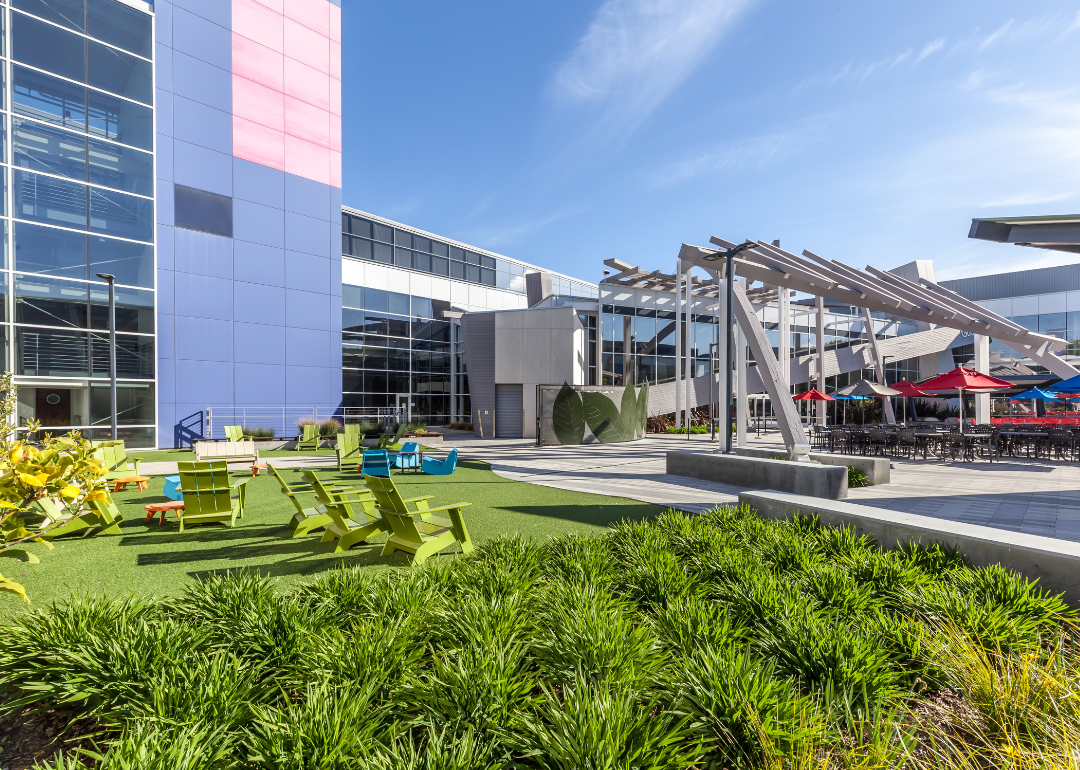 The cafeteria on the campus at Google's headquarters in Silicon Valley.