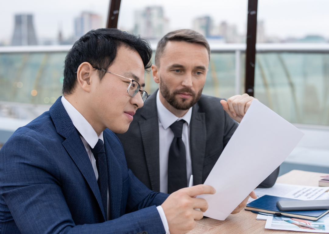 A business manager evaluating a contract