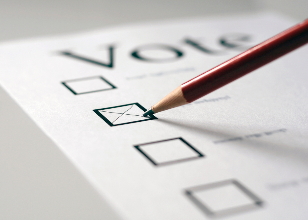 A pencil marking a ballot
