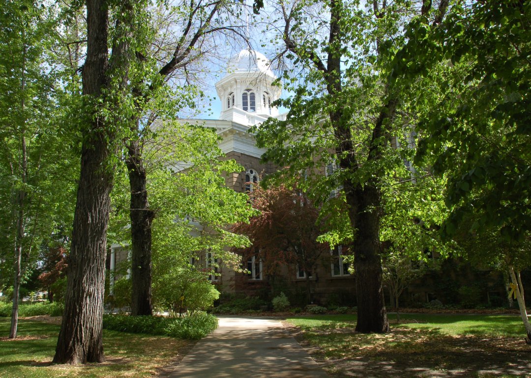 The grounds of the Nevada State Capitol building.