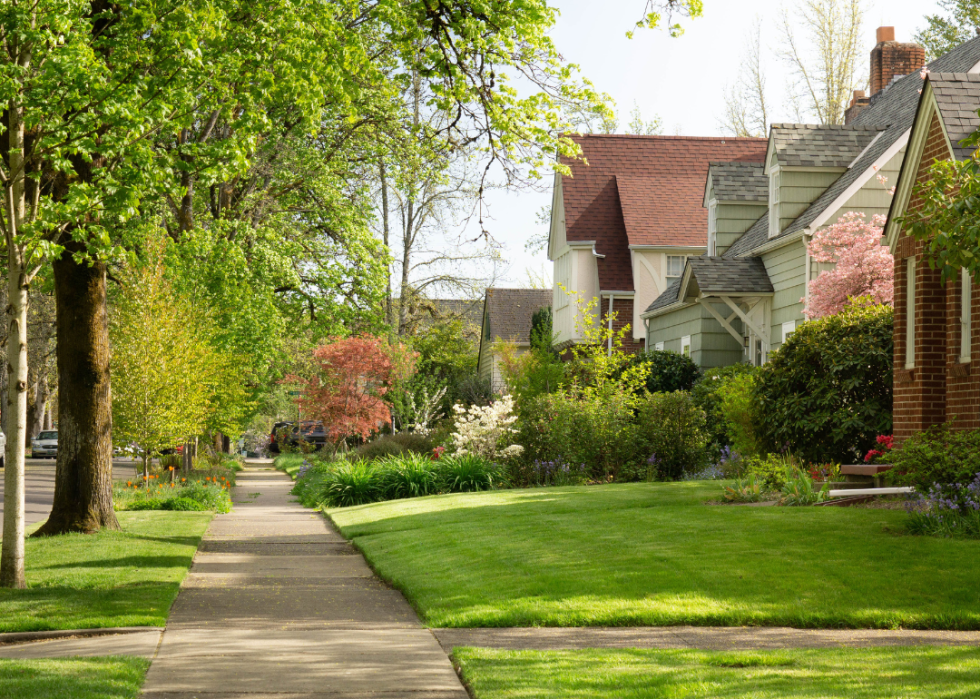 A residential neighborhood in Massachusetts