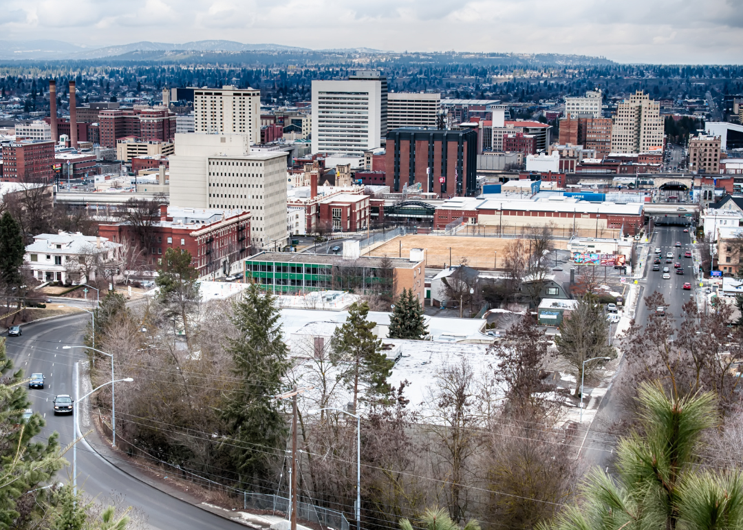 Downtown Spokane in spring.