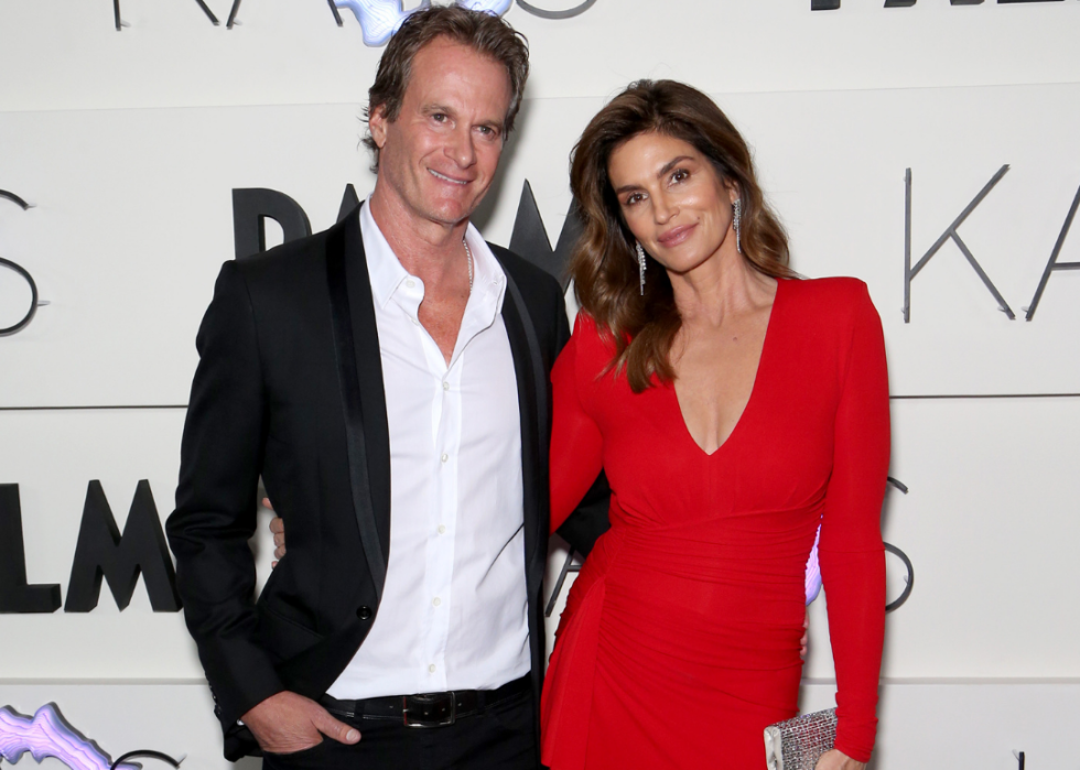 Rande Gerber and Cindy Crawford attending the grand opening of KAOS Dayclub & Nightclub at Palms Casino Resort