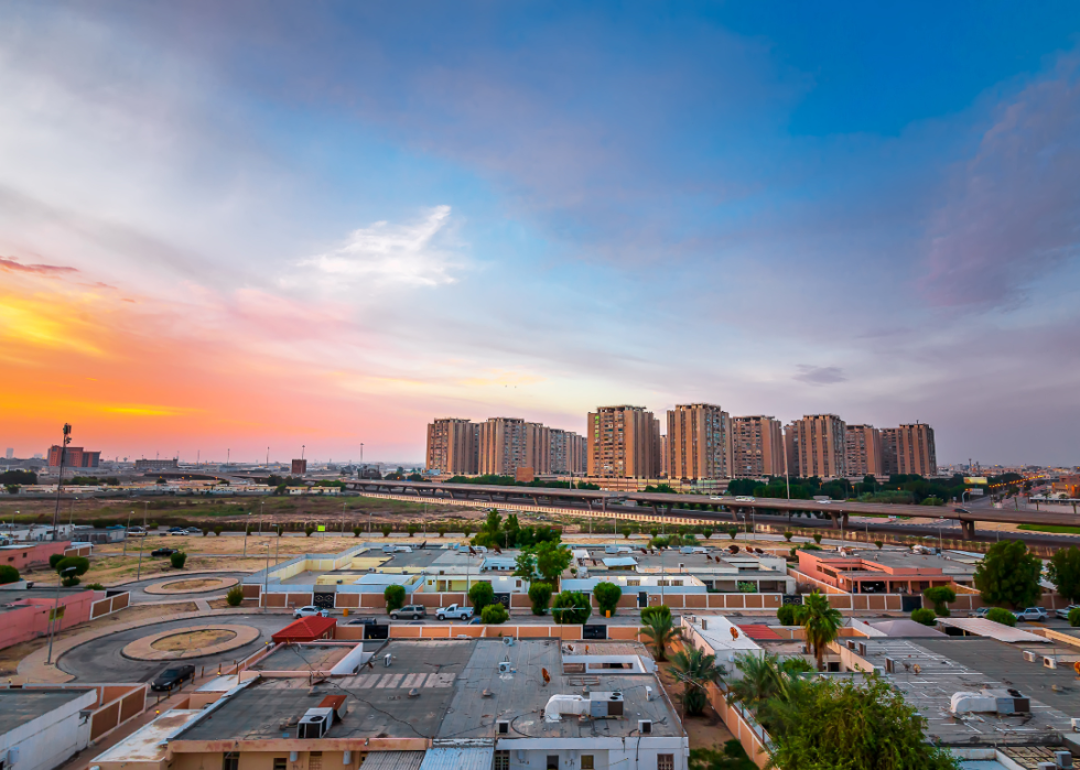 Sunrise over Dammam, Saudi Arabia.