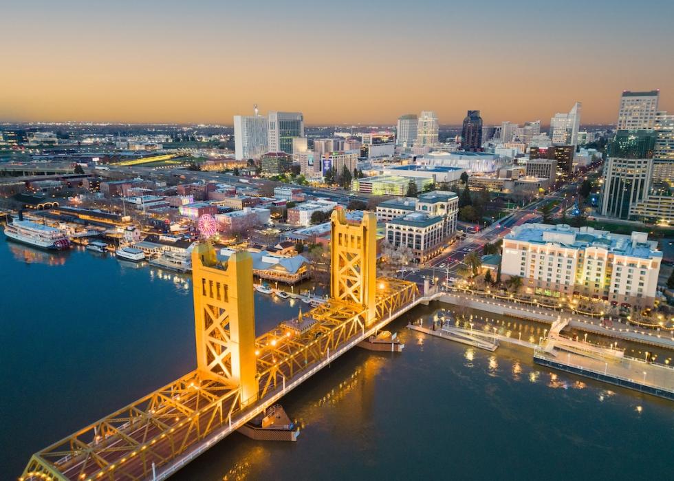 Tower Bridge in downtown Sacramento.