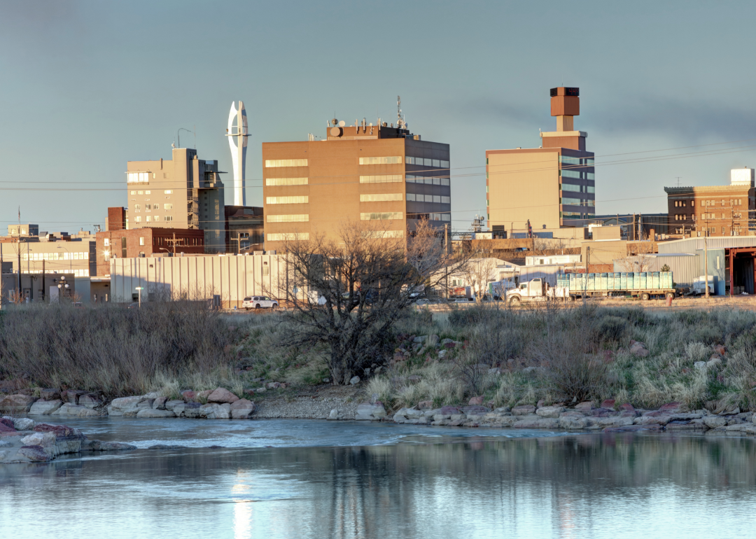 Industrial buildings in Wyoming.