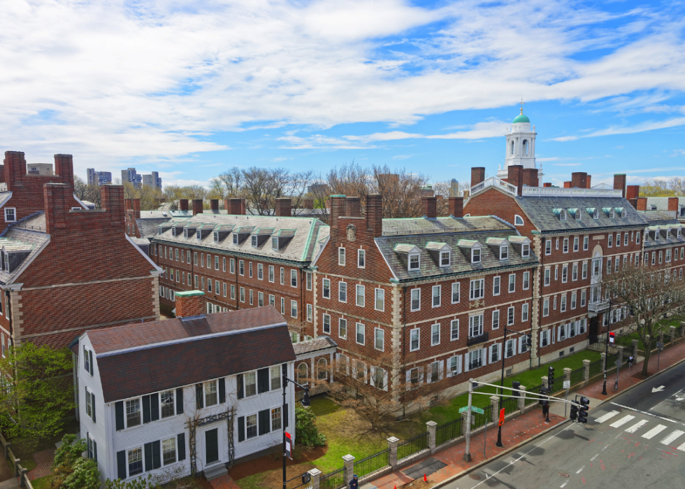 Historic buildings at Harvard.