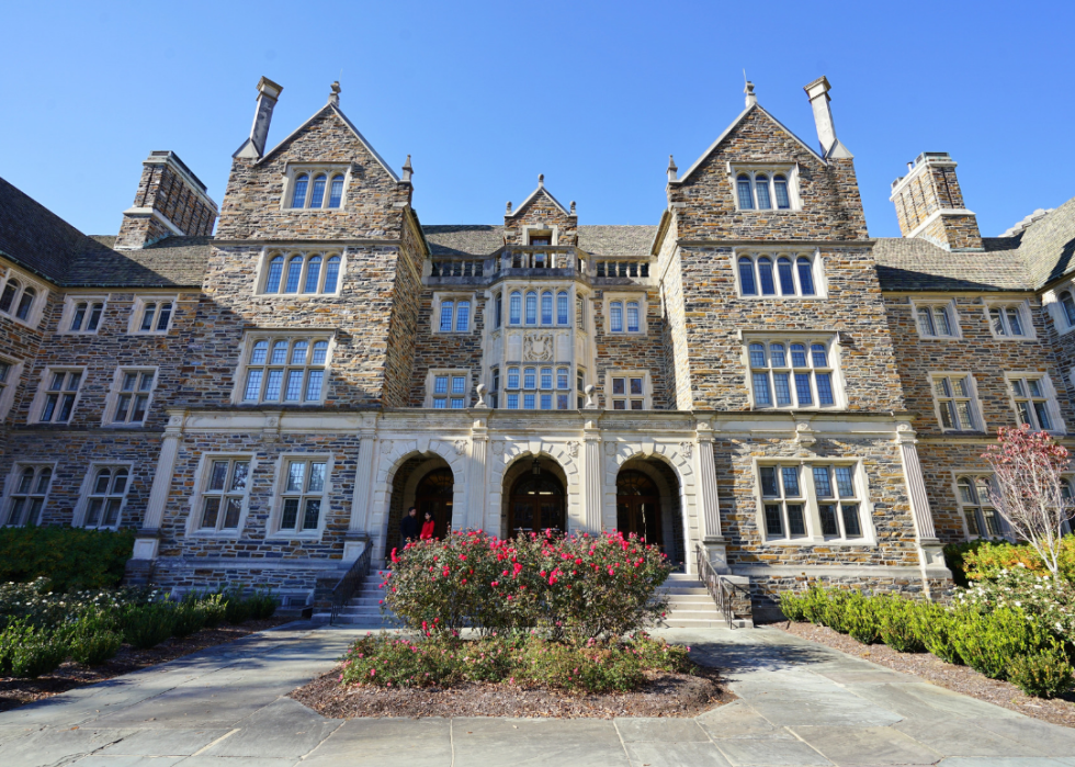 A stone building at Duke University.