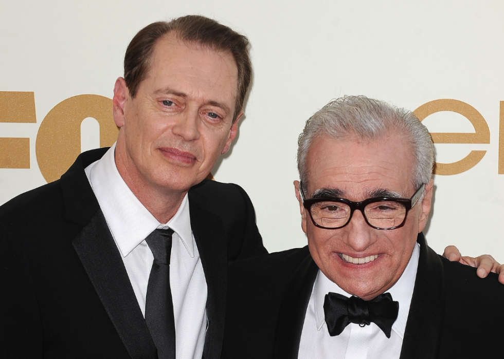 Steve Buscemi and Martin Scorsese arrive at the 63rd Primetime Emmy Awards.
