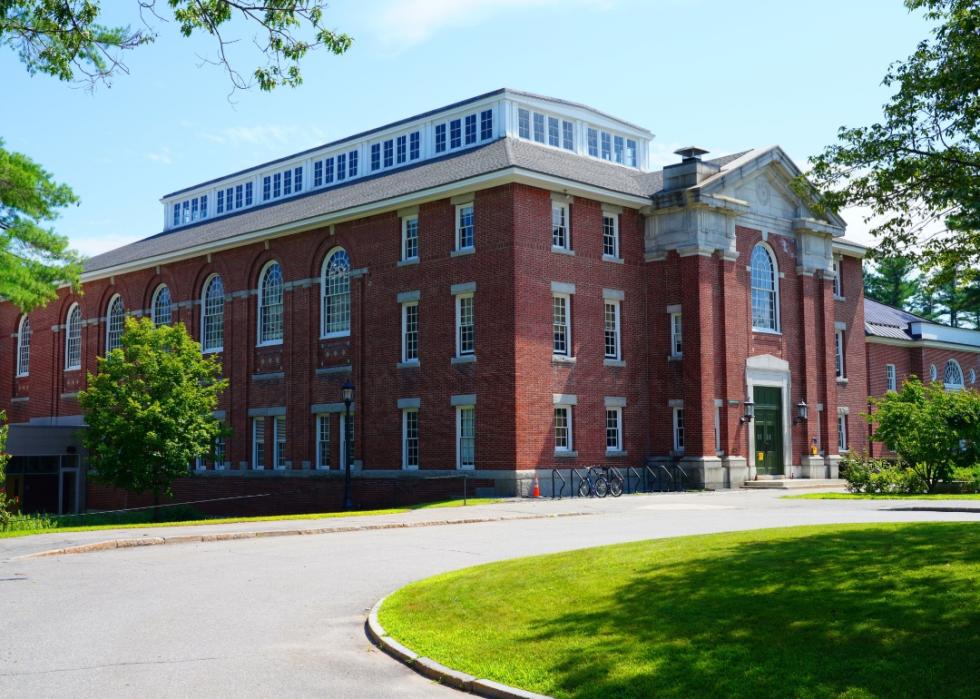 A red brick building at Bowdoin College.