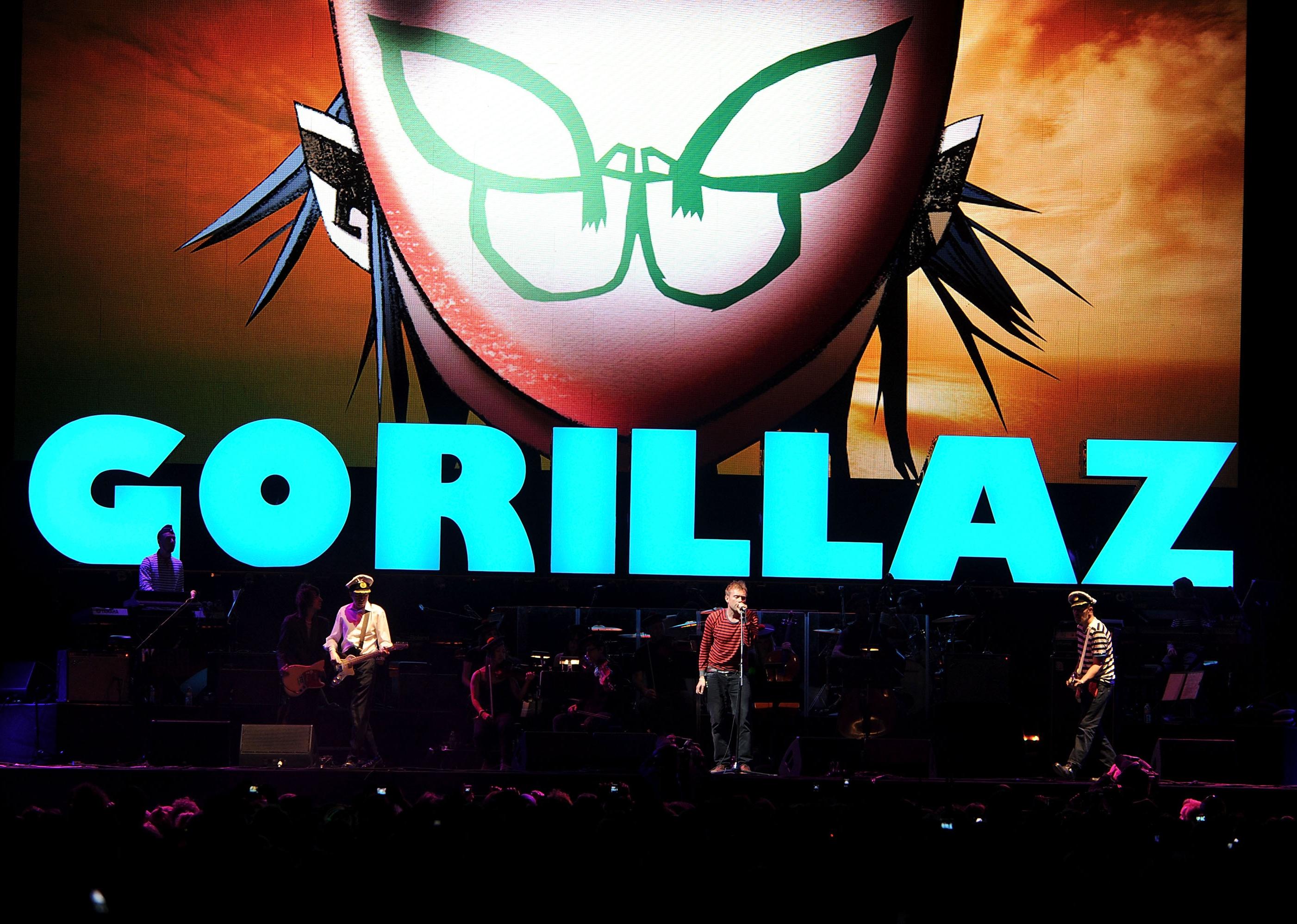 Gorillaz performs onstage