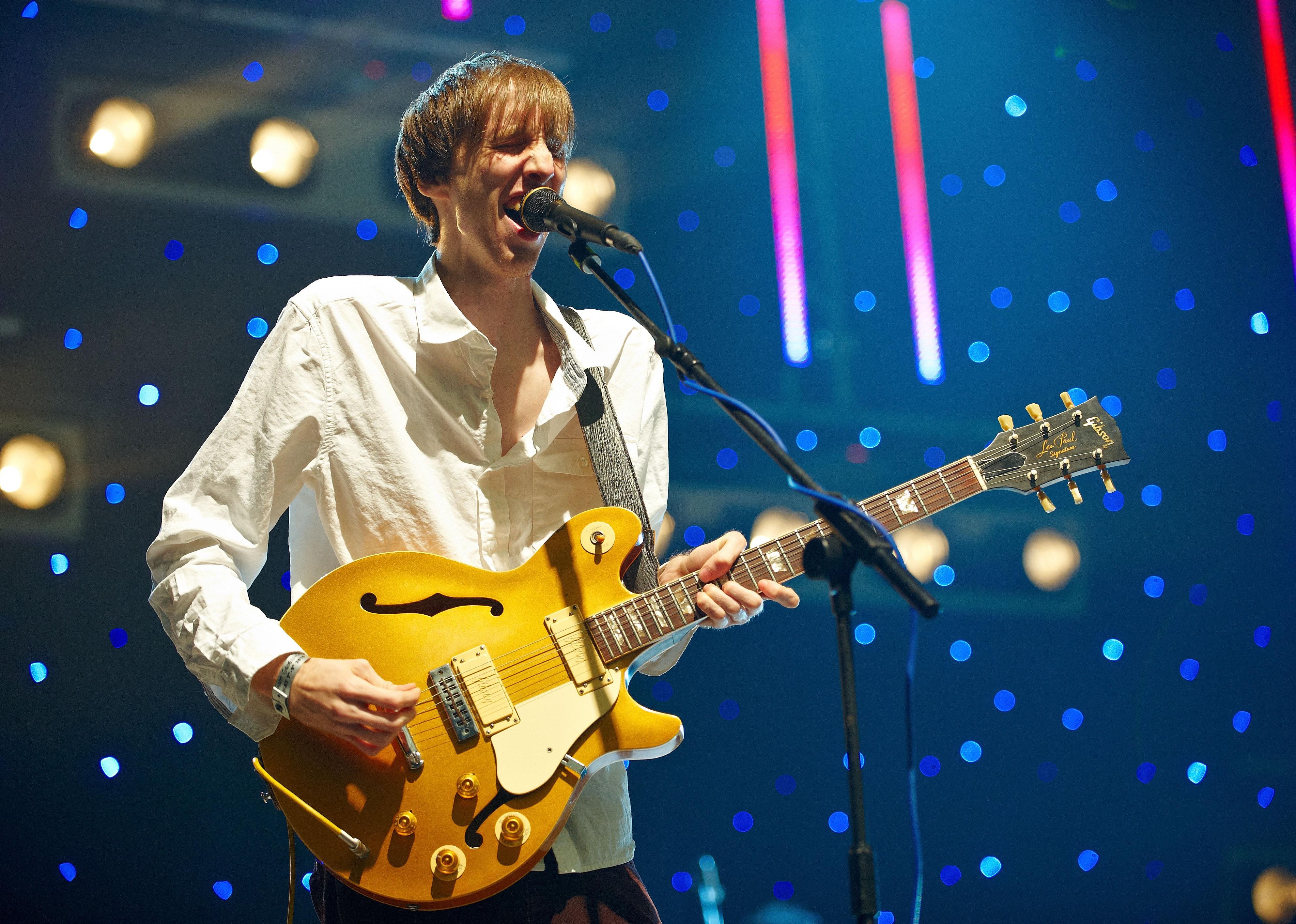 Bradford Cox of Deerhunter performs