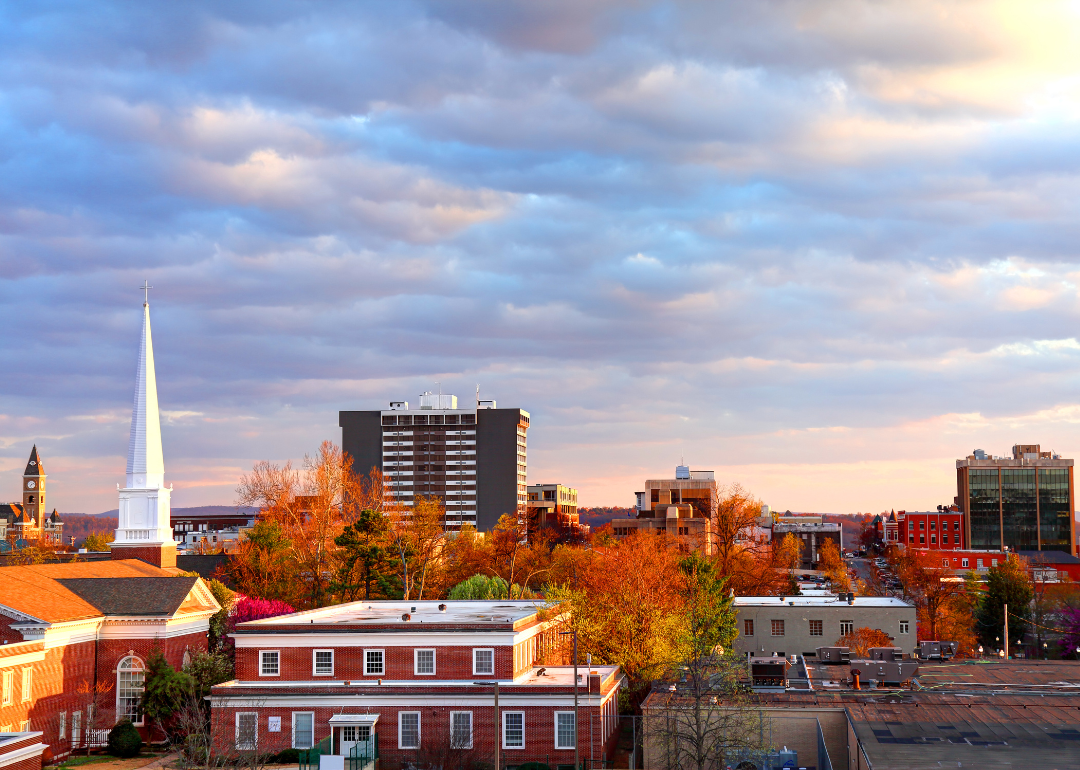 An elevated view of Fayetteville.