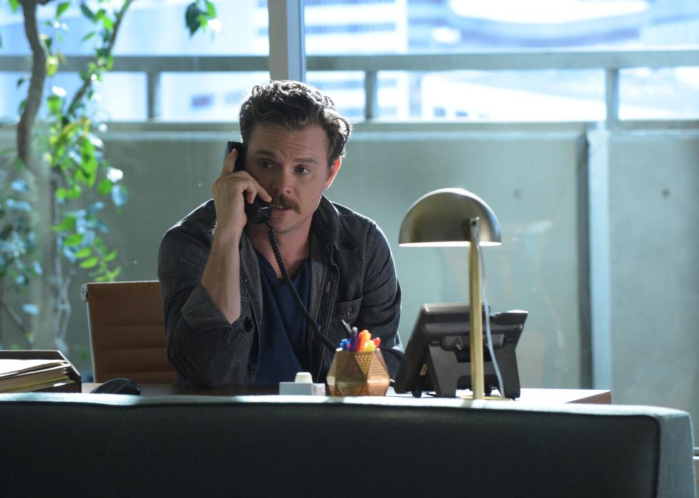 Clayne Crawford on the set of Lethal Weapon.