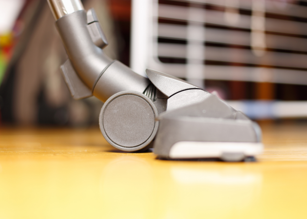 Grey and silver vacuum.