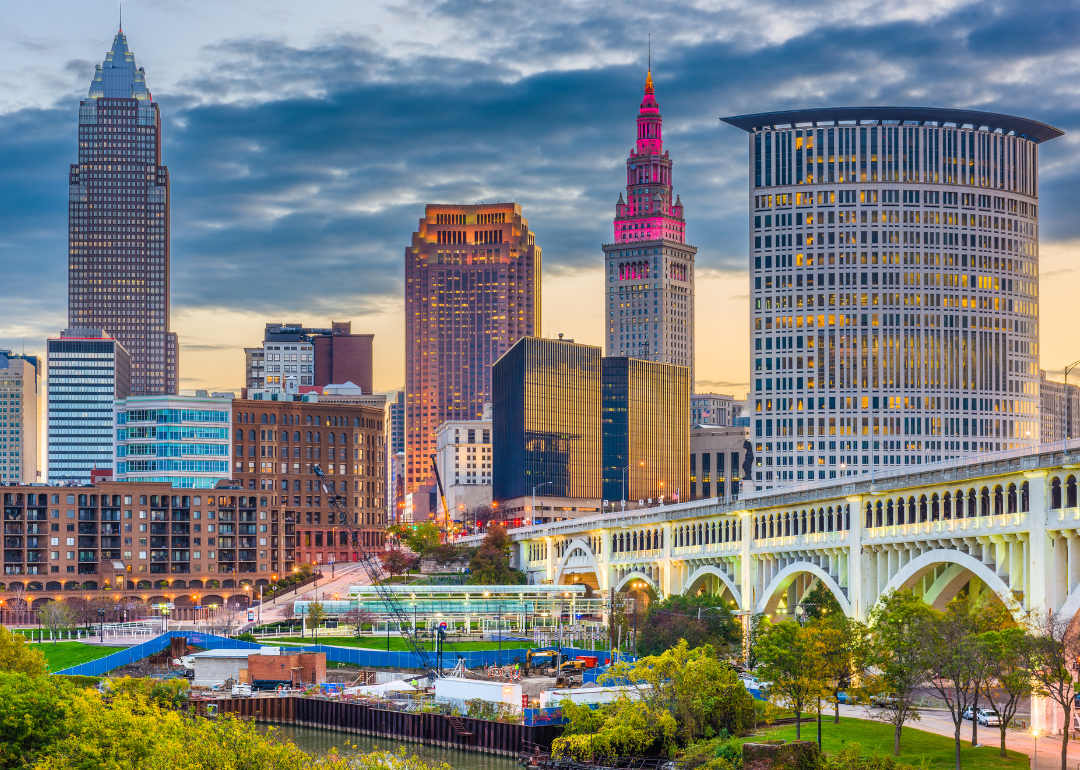 Cleveland, OH downtown on the river.