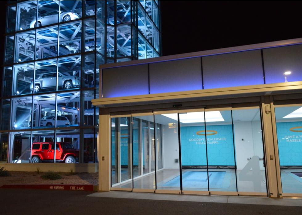 Carvana car vending machine in Tempe, Arizona.