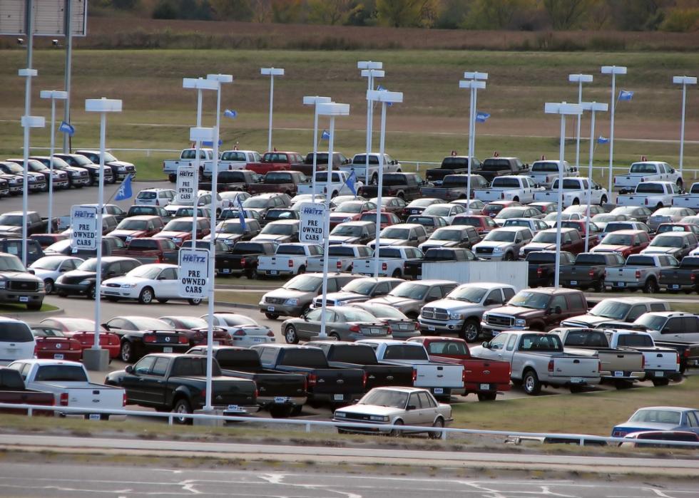 Used car dealership.