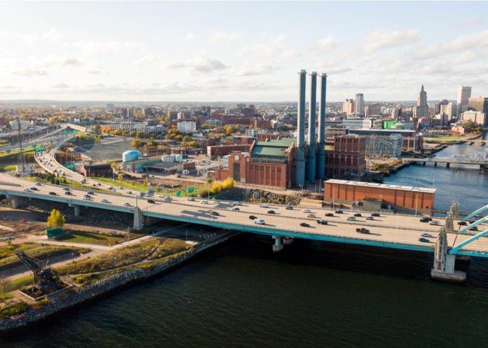 Providence, Rhode Island aerial view.