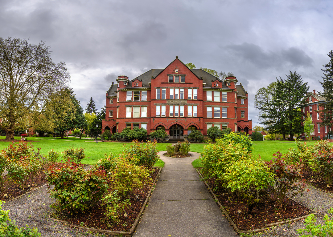A red brick university building in Salem.