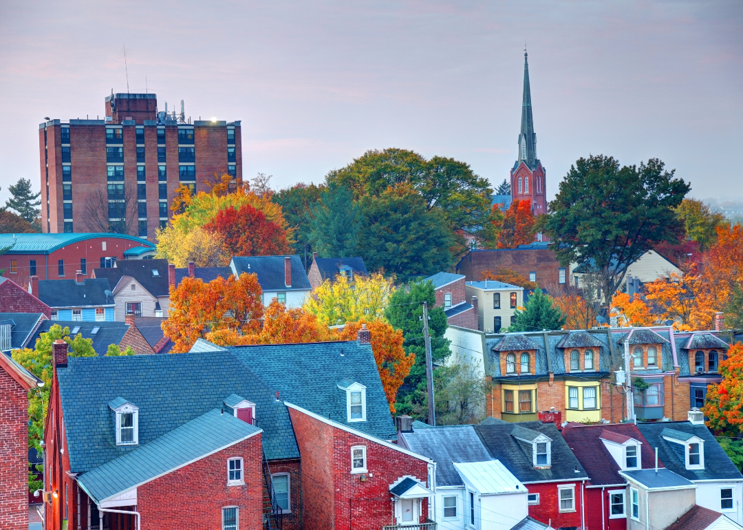 Brick homes and buildings in Lancaster.