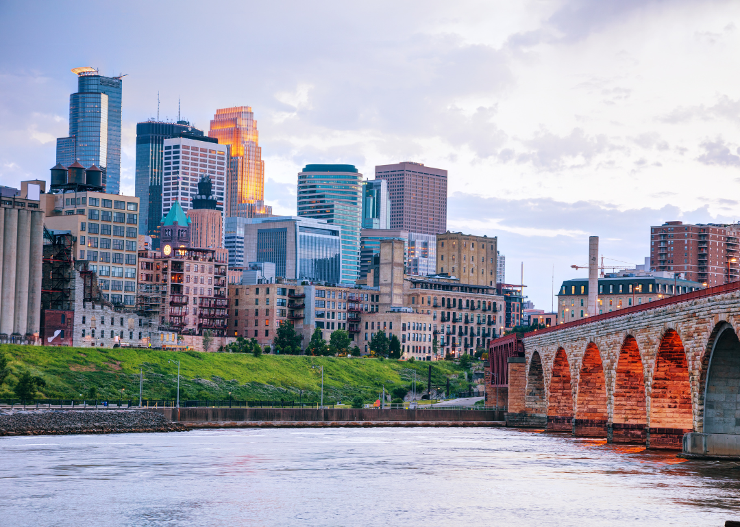 Bridge and downtown Minneapolis.