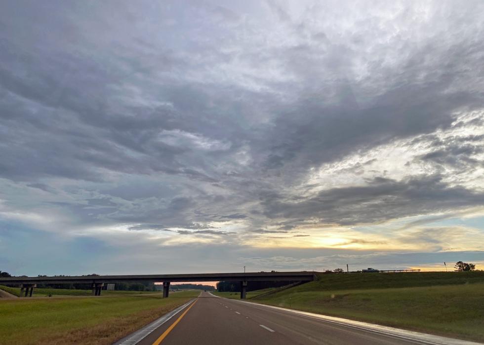 Open highway in Southaven, Mississippi.