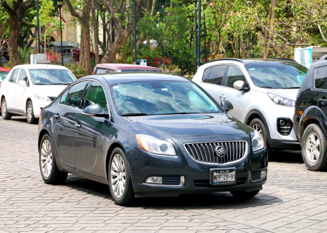 A black Buick Verano.