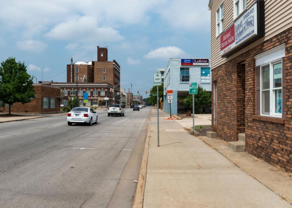 Small street in Elkhart, IN.