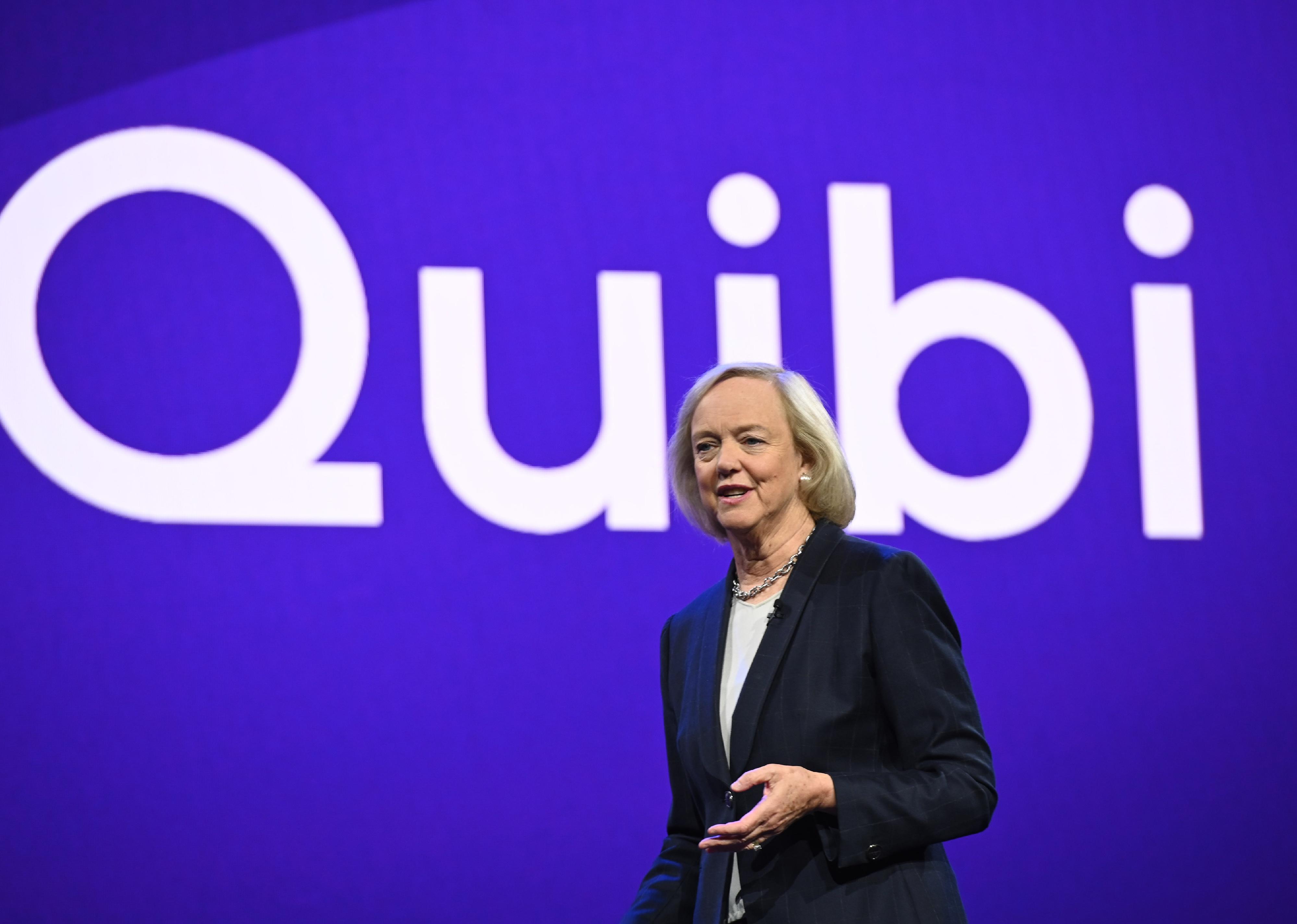Meg Whitman speaks during a keynote address