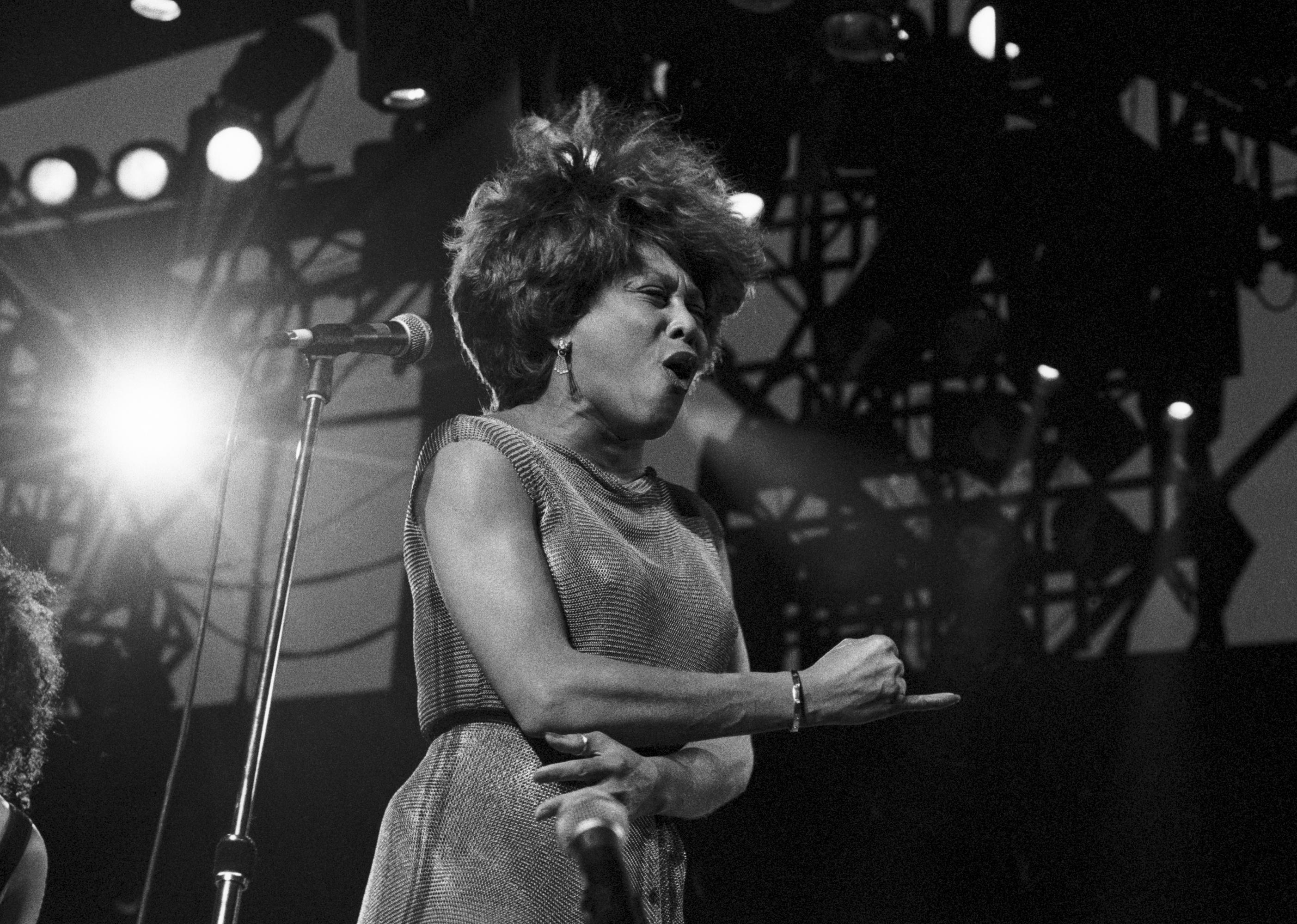 Tina Turner performs at the Allentown Fairgrounds on July 9, 1993.