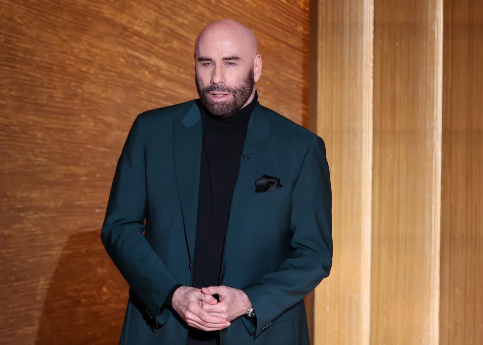 John Travolta presents the In Memoriam at the 95th Academy Awards in the Dolby Theatre.
