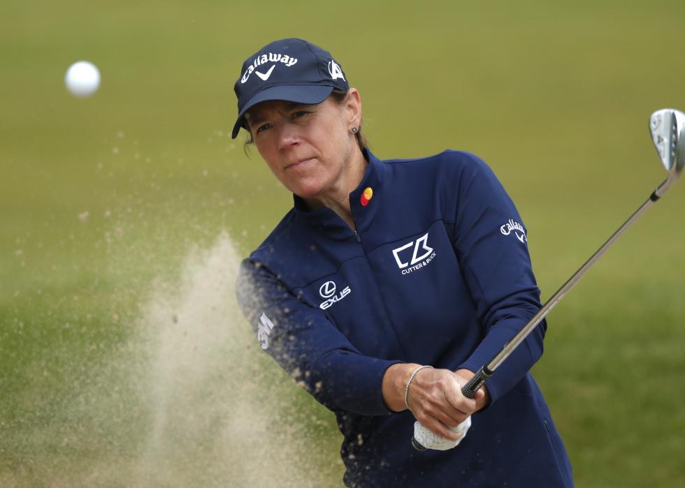 Annika Sorenstam of Sweden plays a practice round