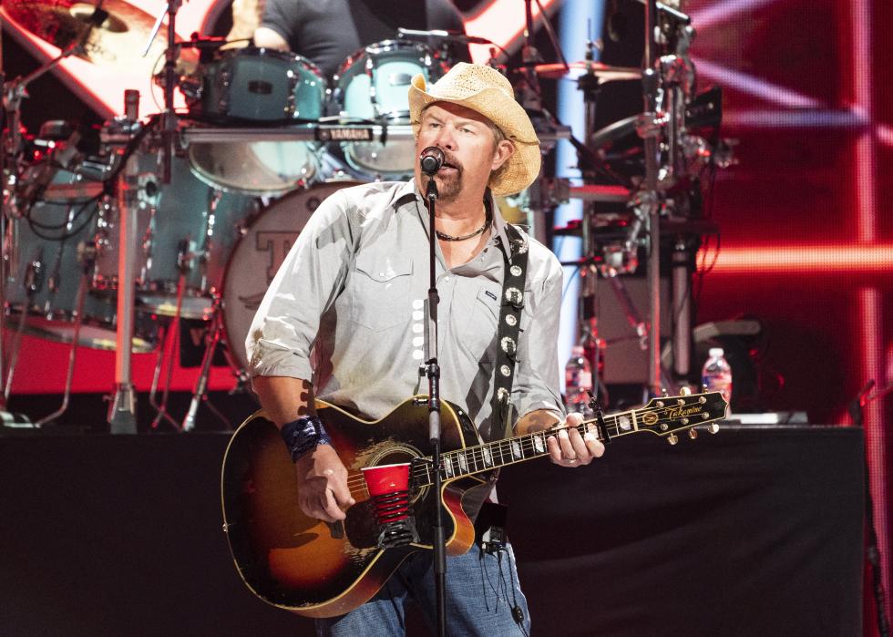 Toby Keith performs onstage during the 2021 iHeartCountry Festival.