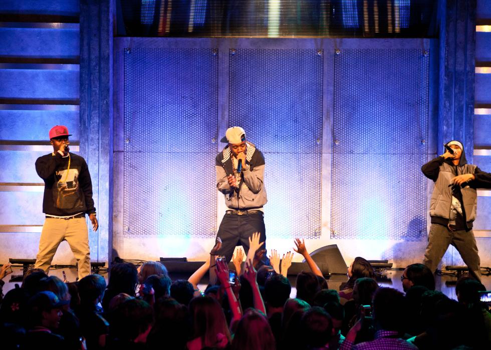 Cali Swag District performs at Elizabeth Stanton's Sweet 16 at The Globe Theatre.