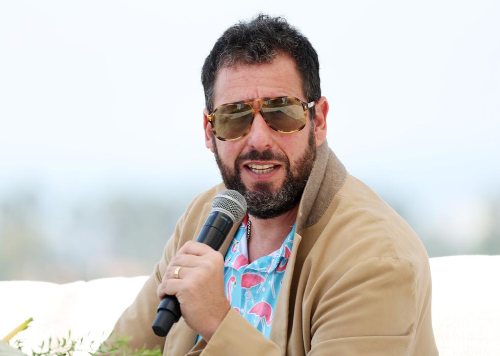 Adam Sandler speaks onstage during the 2022 Newport Beach Film Festival.