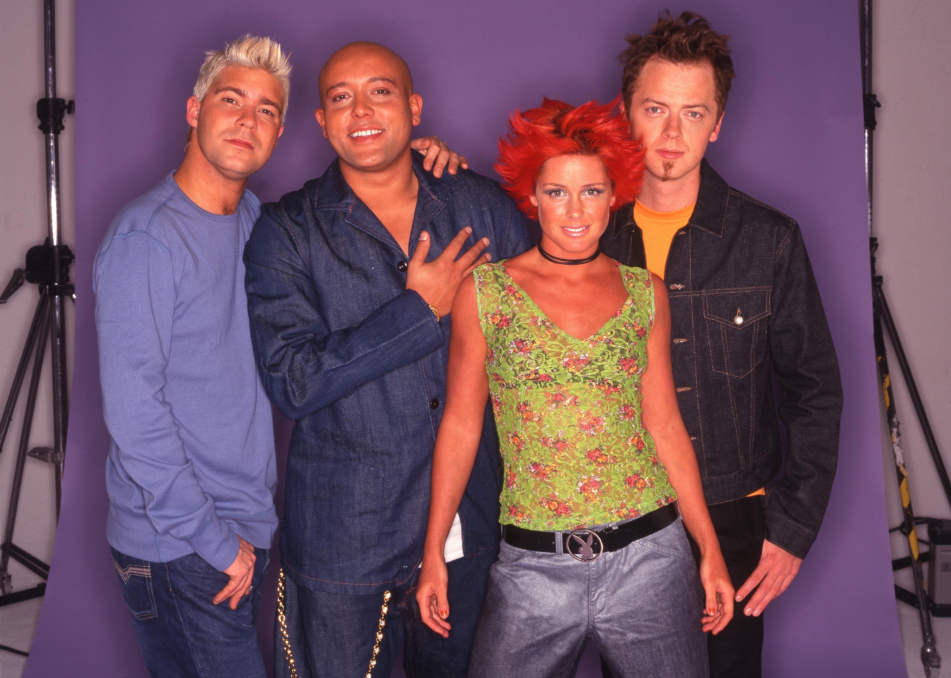 Portrait of the members of Danish Pop group Aqua.