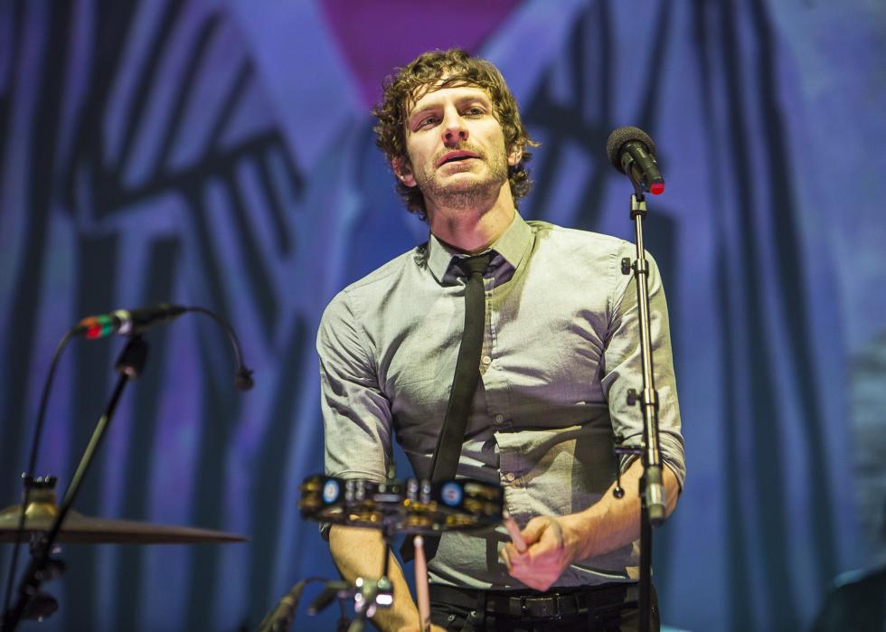 Gotye performs on stage at Hammersmith Apollo.